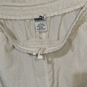 Vintage 90s Parachute Pants Large White Windbreaker Lightweight